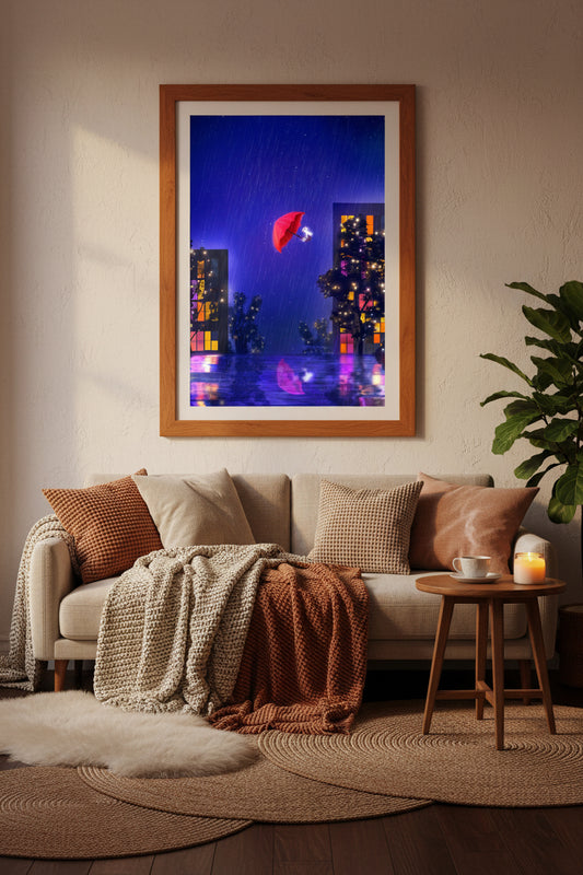 Un soir de pluie à Paris - Affiche